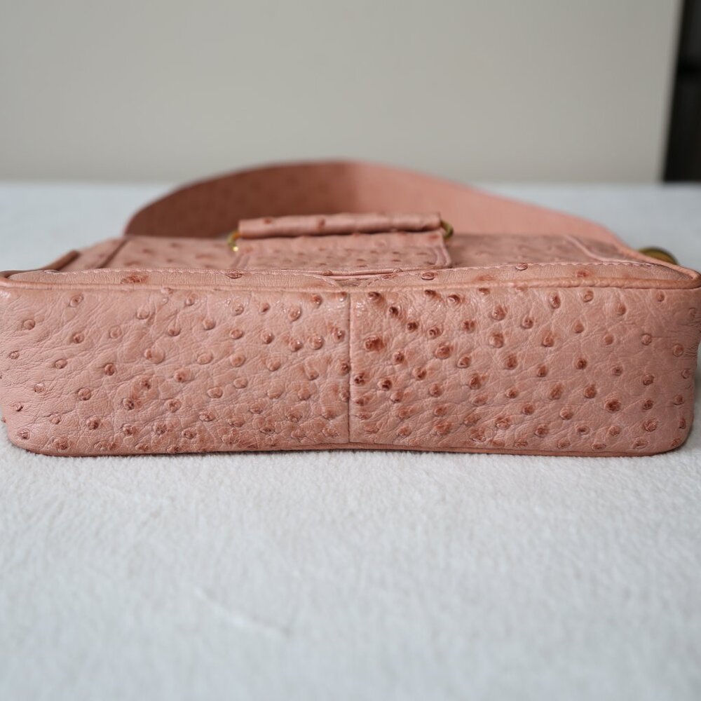 VTG Mint! Authentic Cape Cobra Luxurious Genuine Ostrich shoulder crossbody bag - Picture 8 of 11